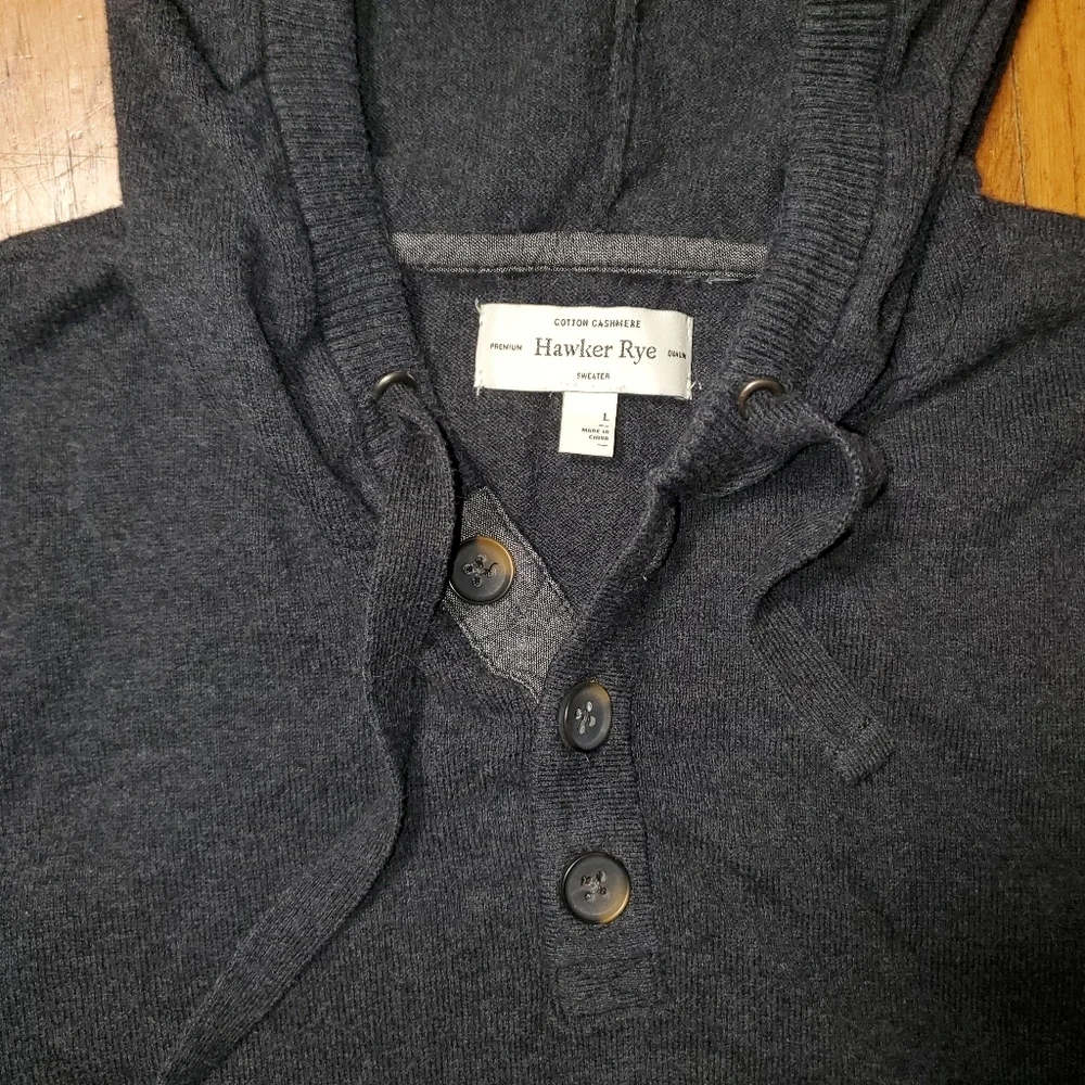 Hawker Rye Charcoal Hooded Sweater